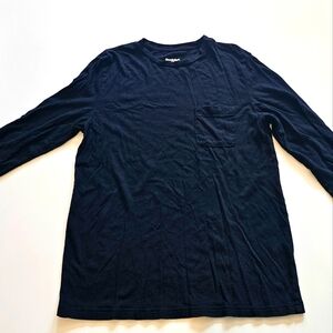 Goodfellow Mens LS 1 Pocket Black Shirt
